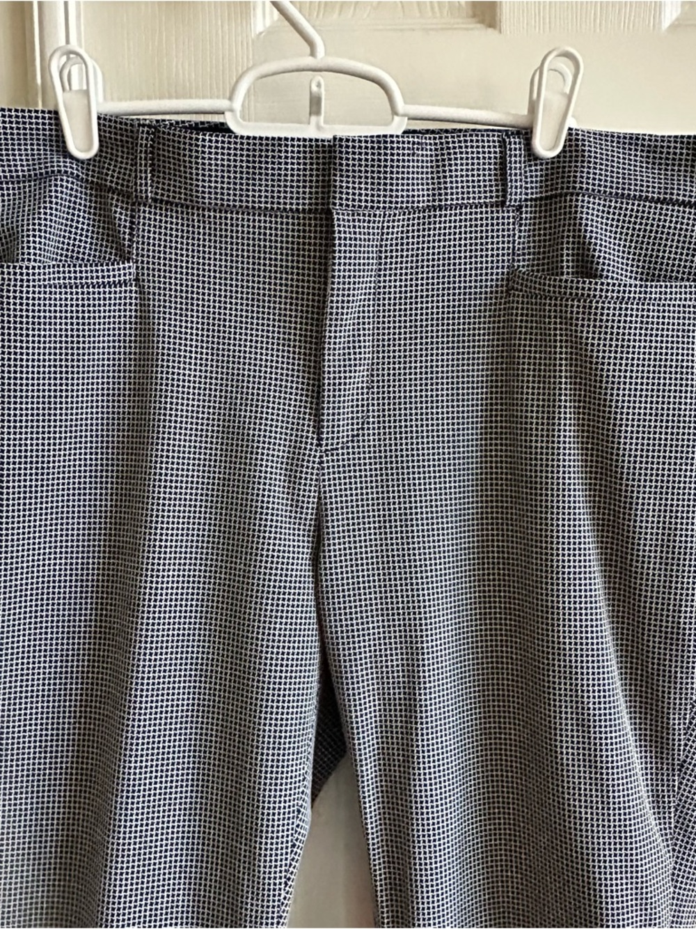 BR Sloan Fit Black & White Micro-Checkered Dress Pants